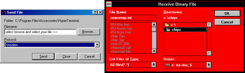 Transferring files