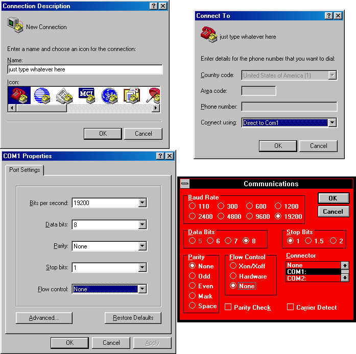 Setting up both terminal programs