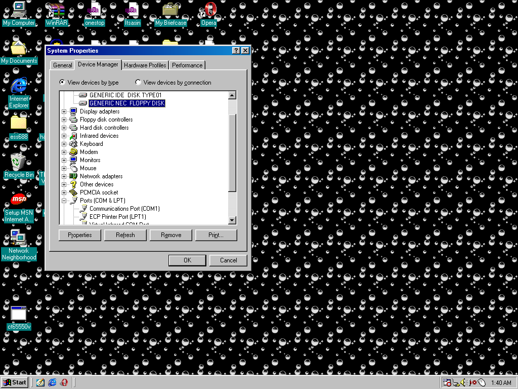 The machine I chose to transfer everything