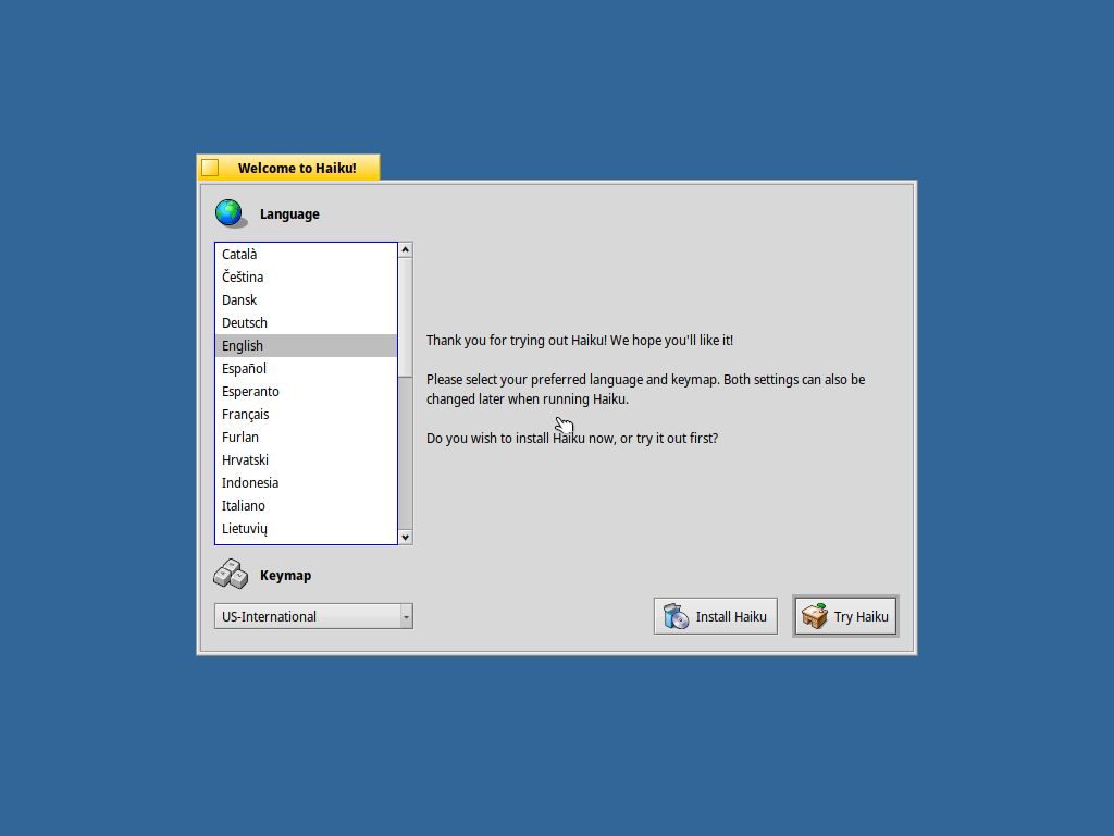 Haiku Beta 4 Installer