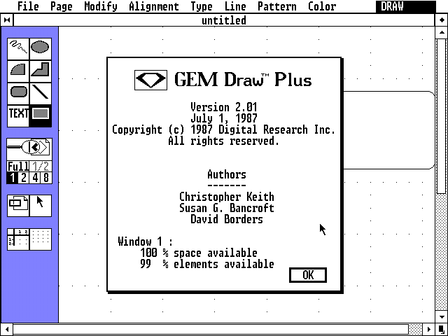 FreeGEM/XM About program