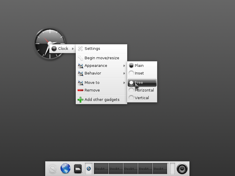 Bodhi Desktop Clock