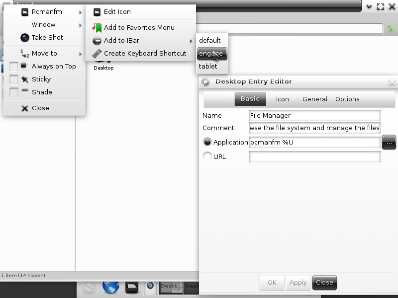 Bodhi iBar Add Link/Icon Editor