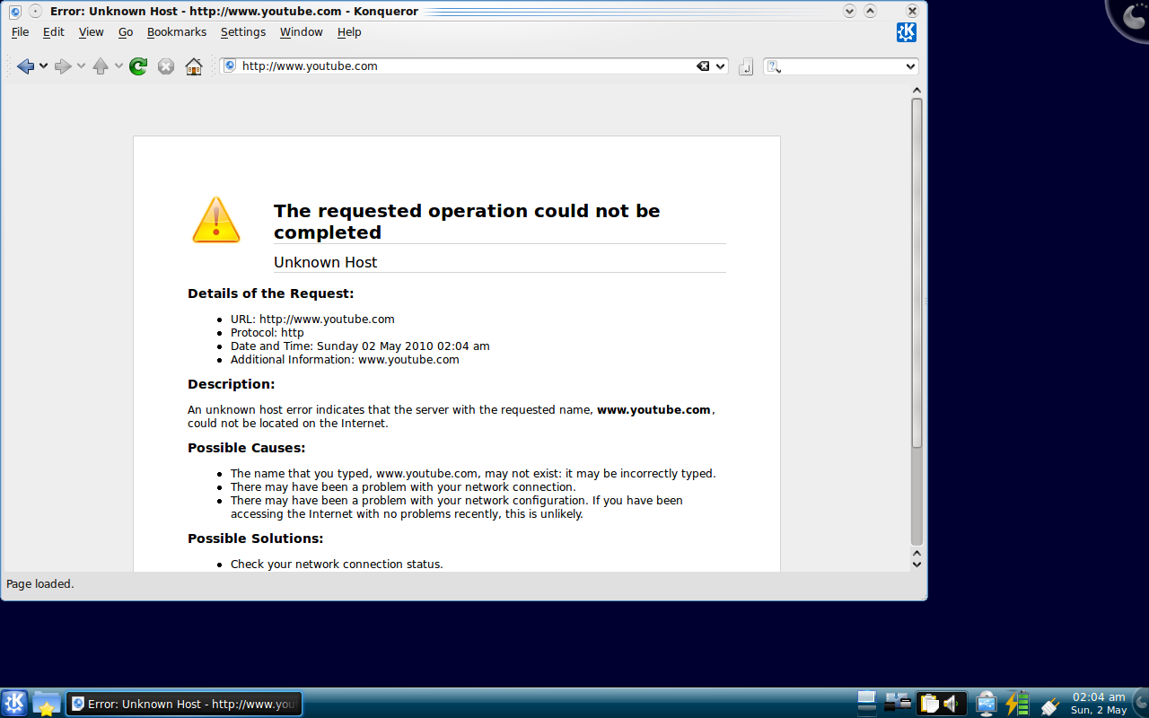 Kubuntu 9.04 Konqueror