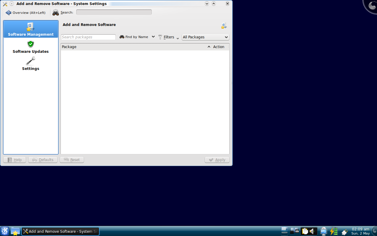 Kubuntu 9.04 Software Manager