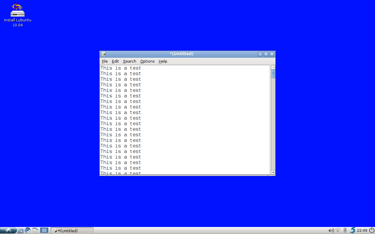 Lubuntu 10.04 Text Editor