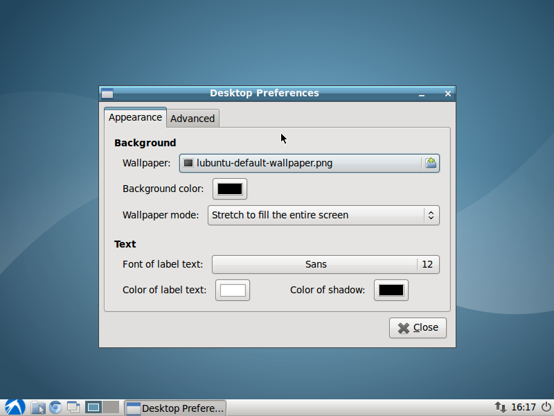 Lubuntu 10.10 Appearance