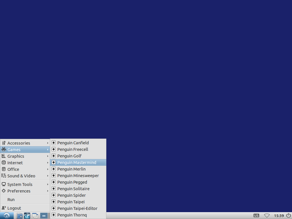 Lubuntu 13.10 Menu
