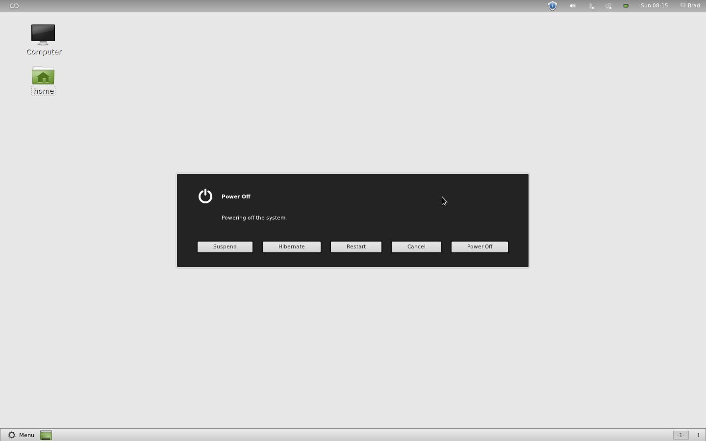 Linux Mint 12 Shutdown