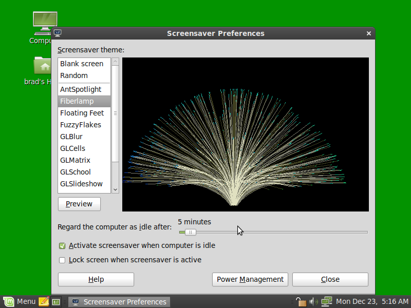 Linux Mint 8 Screensaver