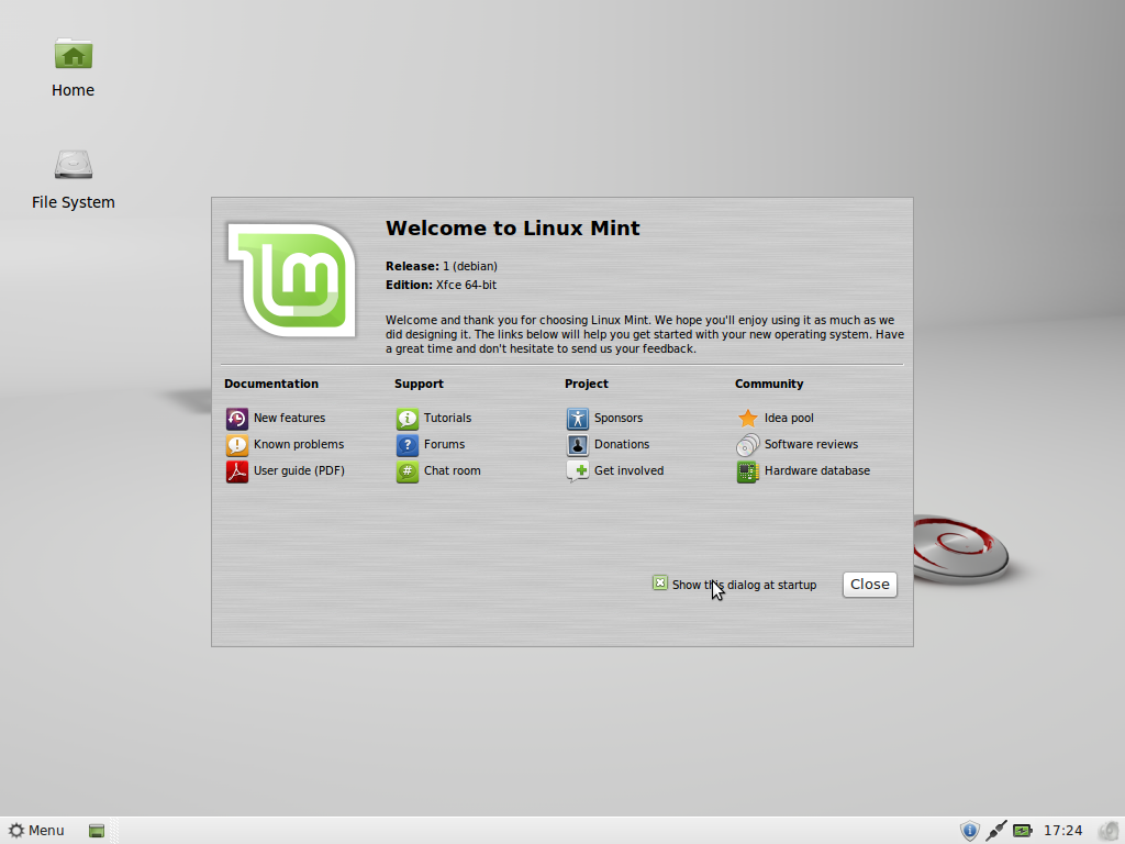 LMDE 11 XFCE Desktop