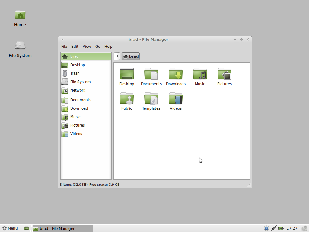 LMDE 11 XFCE File Management