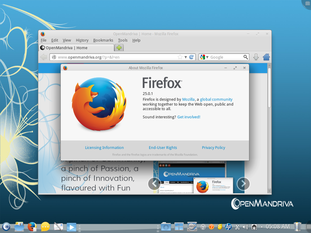 OpenMandriva Lx Firefox