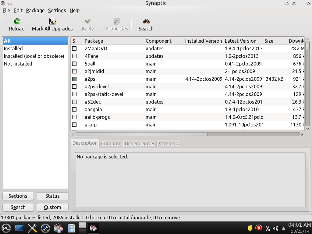 PCLinuxOS KDE Synaptic