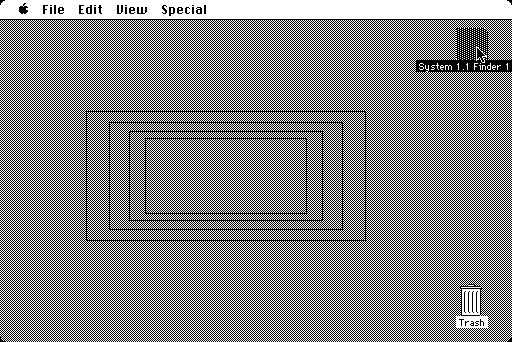 Mac System 1.1g Window animation