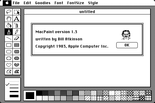 Mac System 1.1g MacPaint