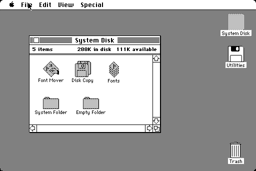 Mac System 1.1g New disk