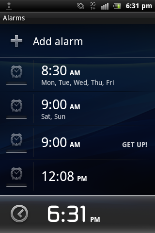 Android 2.3 Alarms