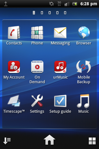 Android 2.3 Dock