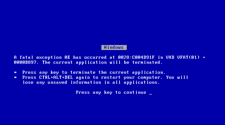 xFeel BSOD