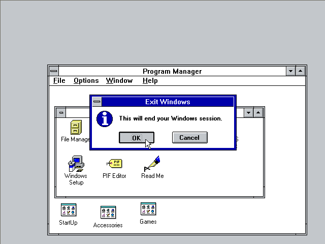 Windows 3.1 EXIT!!!