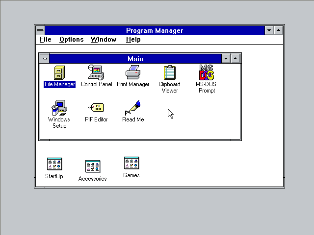 Windows 3.1 Program Manager