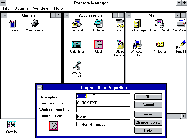 Windows 3.1 Program Manager Tiles