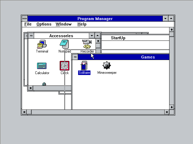 Windows 3.1 Mess in the Progman
