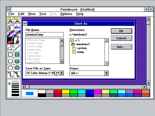 Windows 3.1 Save