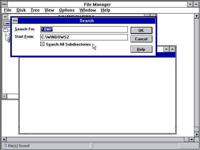 Windows 3.1 Search