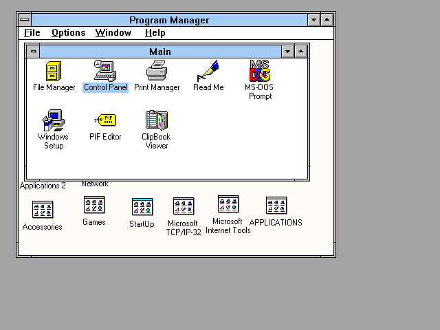 Windows 3.11 Program Manager