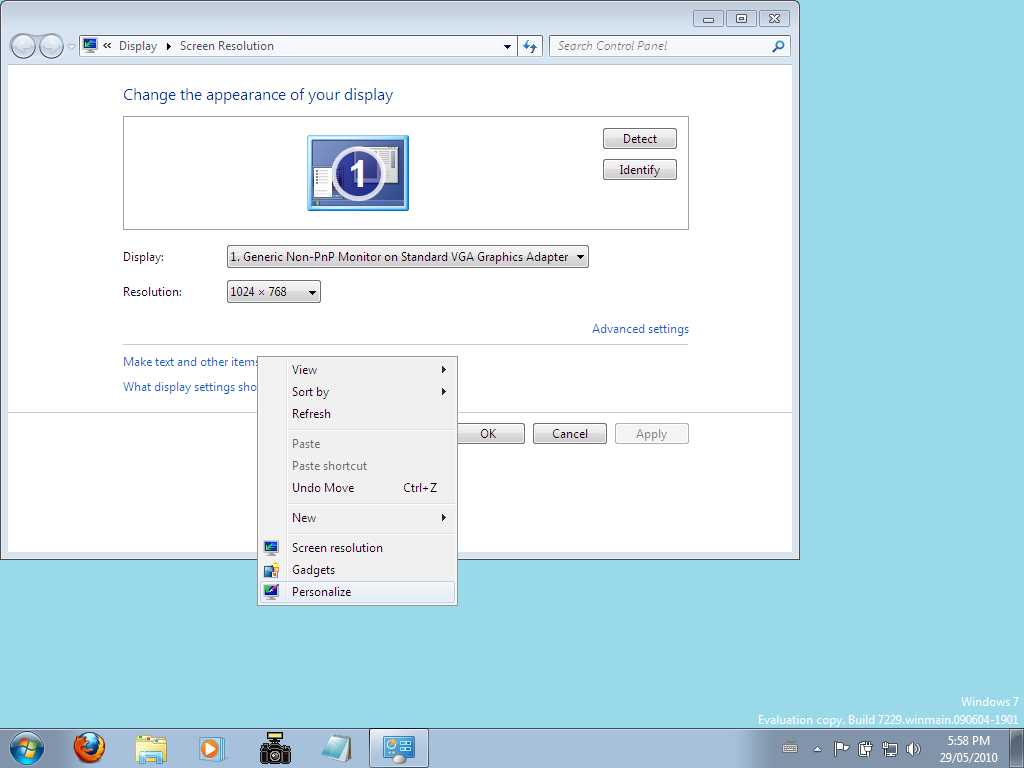 Windows 7 RC Screen Resolution