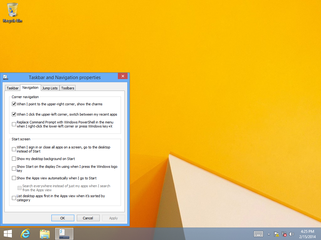 Windows 8.1 Navigation