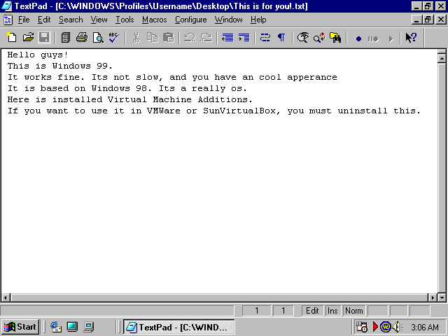 Windows 99 Engrish Message