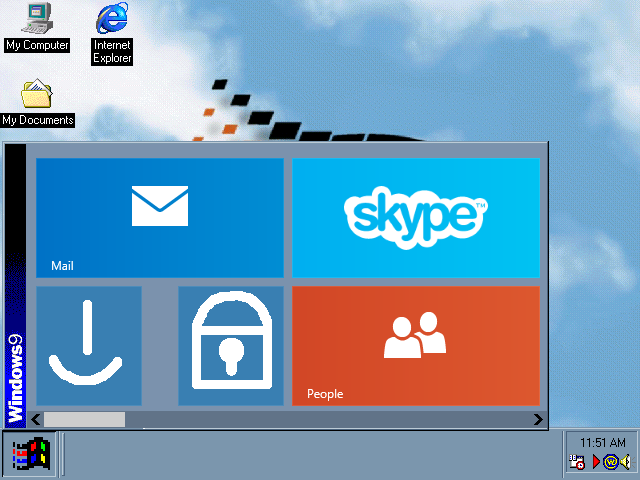 Windows 9 Start menu
