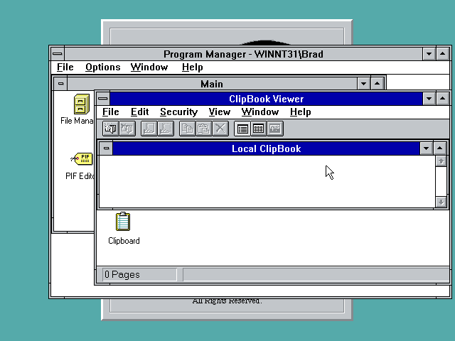 NT 3.1 Clipbook Viewer