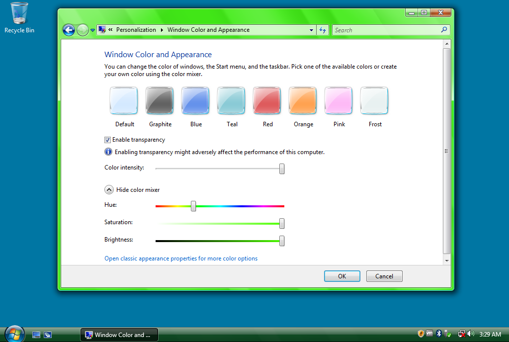 Windows Vista Colors