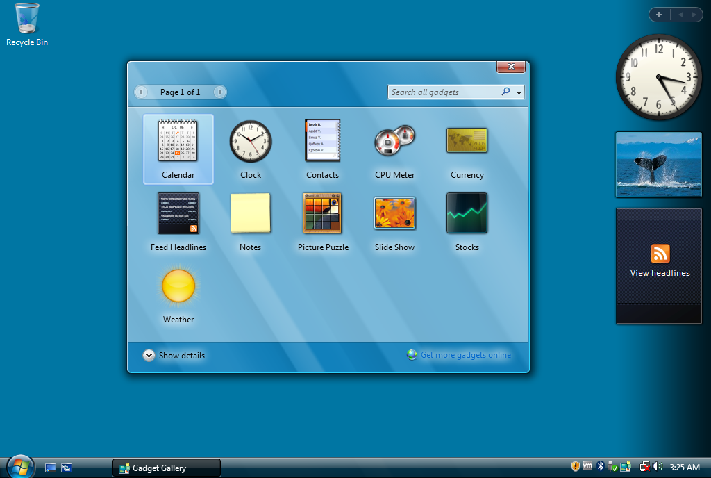 Windows Vista Sidebar