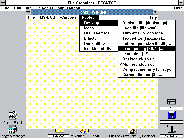 PFO 3.10 Control Panel