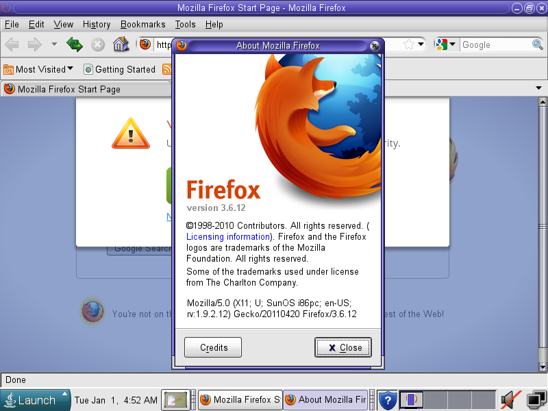 Solaris 10 U10 Firefox 3