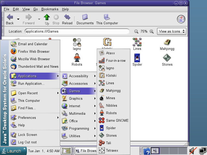 Solaris 10 U10 Menu
